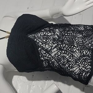 Ralph Lauren Blue Label Black Lace Halter Top